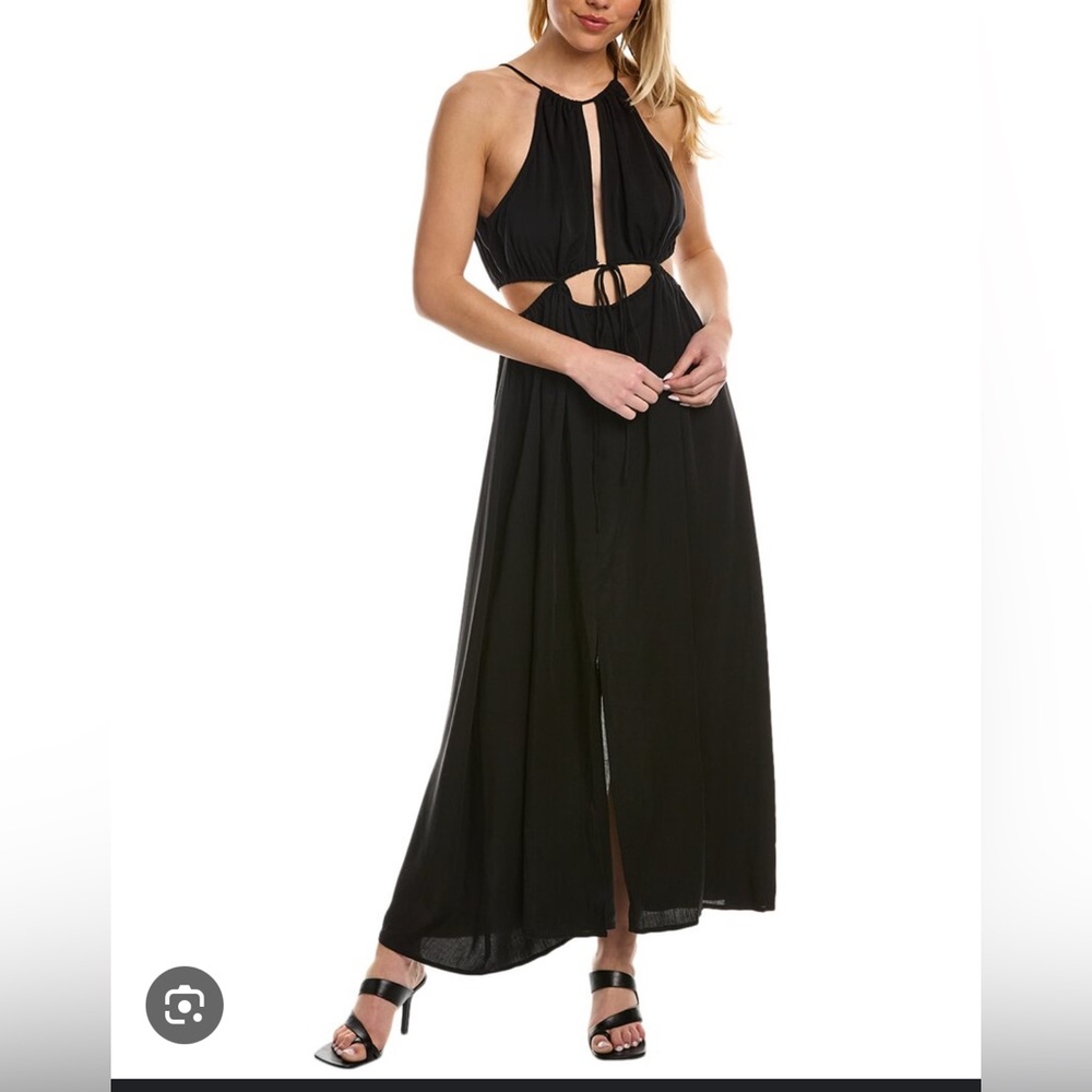 NWT- ASTR The Label Halter, Mid-drift cutout dress. Size small- Black